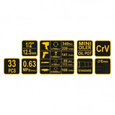 81142 VOREL Set unelte pneumatice si accesorii..